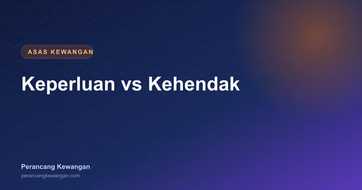Keperluan vs Kehendak: Cara Bijak Urus Kewangan Peribadi