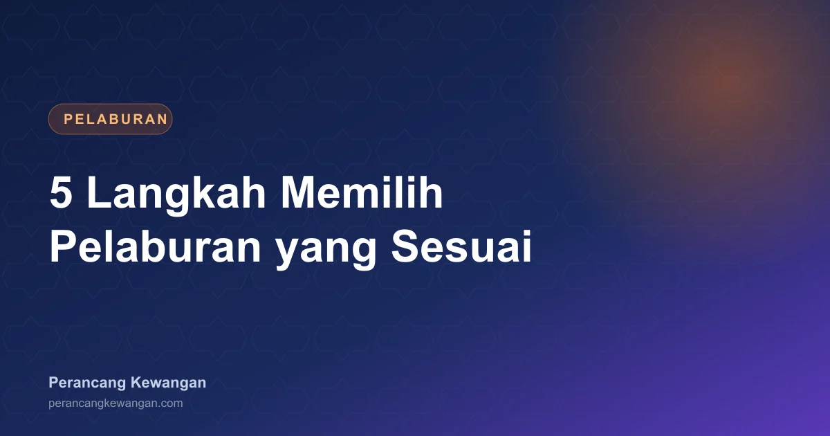 5 Langkah Memilih Pelaburan yang Sesuai untuk Anda